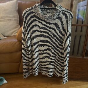 TART Black and White Sweater